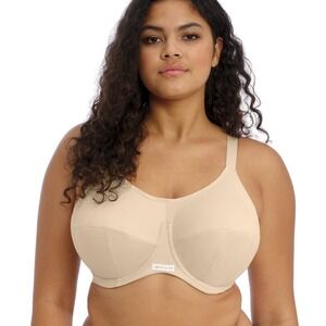 Elomi Energise Sports Bra Underwire Nude US 42DD #8041